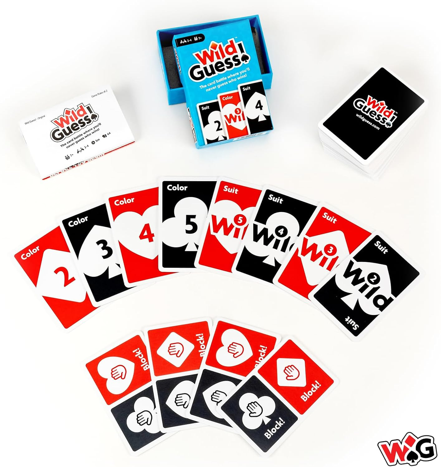 Wild Guess Card Game for 2-4 Players Fast-Paced Family Game Night Fun Ages 10+