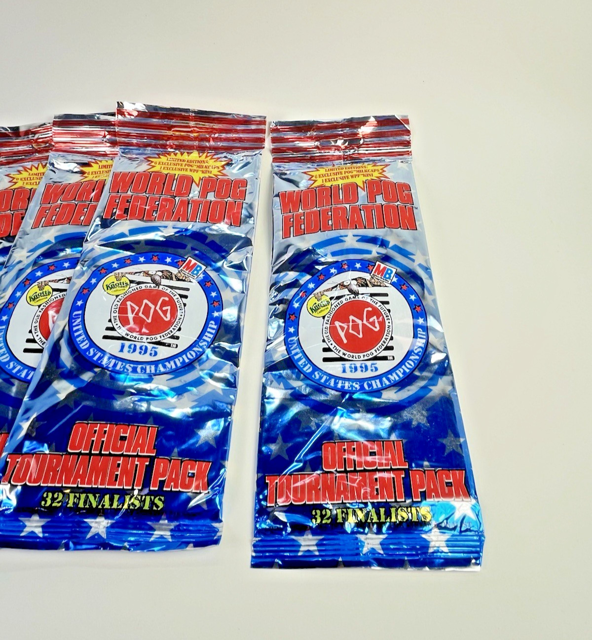 World Pog Federation 1995 US Championship Tournament Pack Lot Of 5 Pogs Rare New
