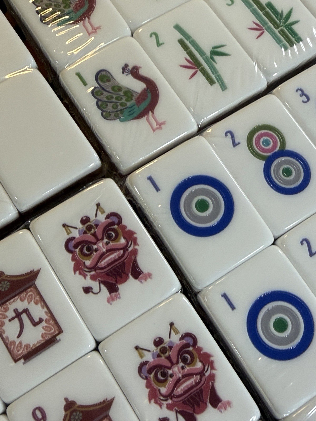 Olive Green 4 Layer Acrylic American Mahjong Tiles set