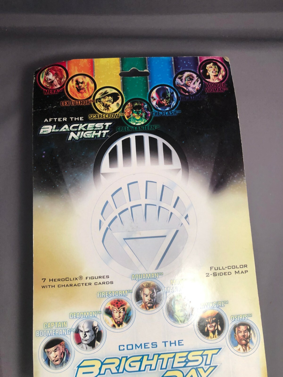 DC Brightest Day Heroclix 7 Action Figures Pack & two sided map & cards
