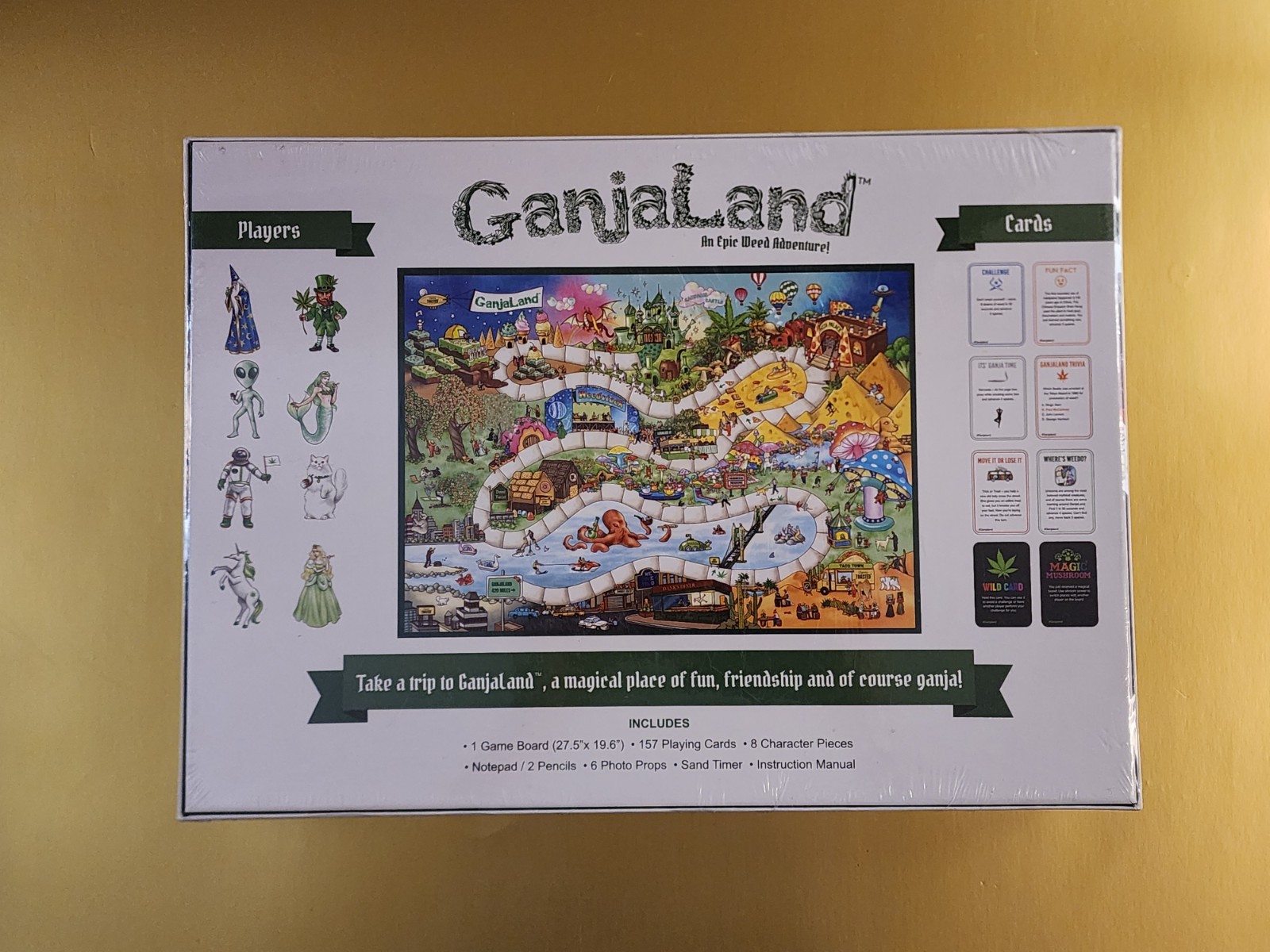GanjaLand An Epic Weed Adventure Novelty Adult Board Game – New/ Sealed