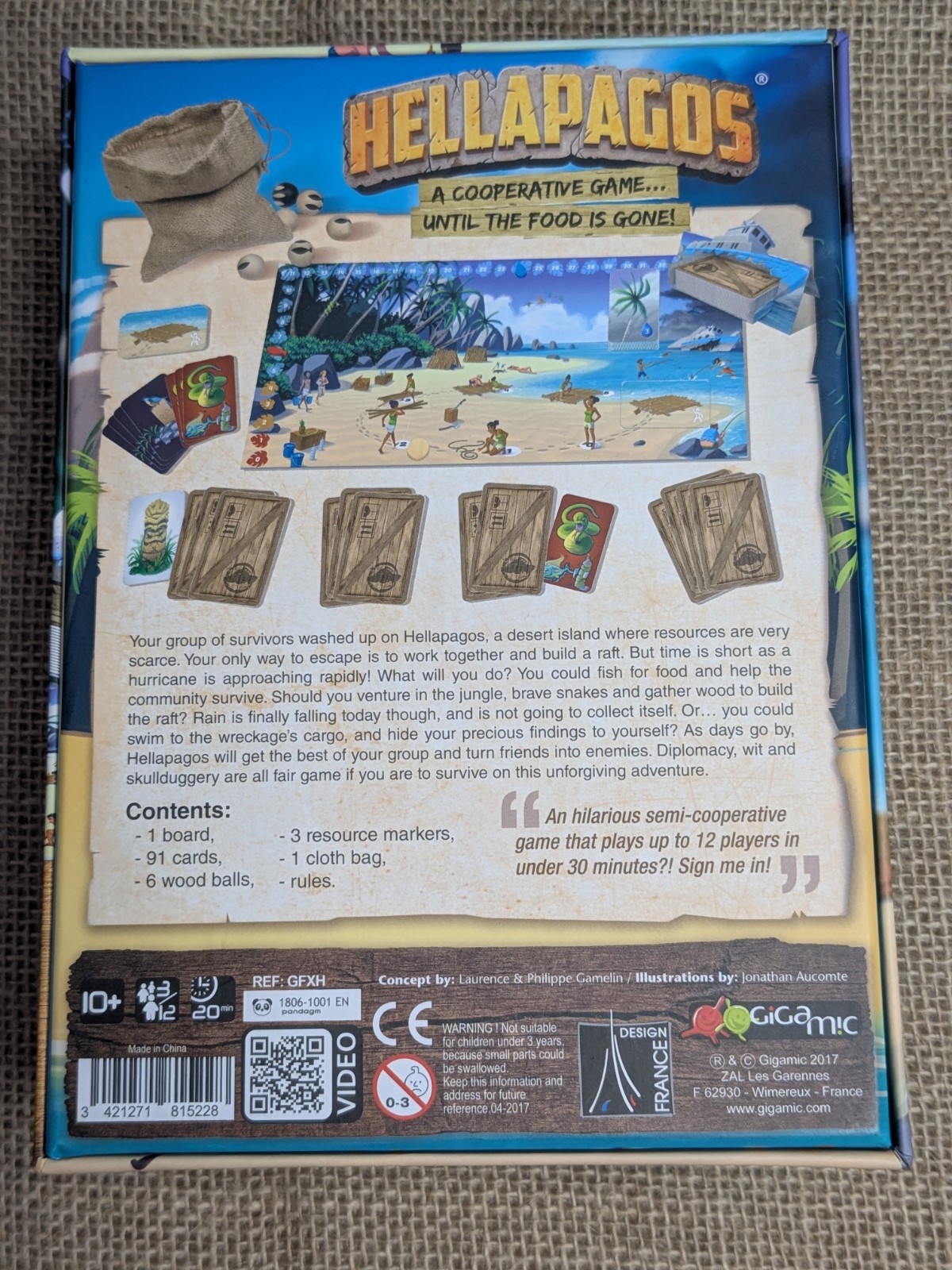 New Hellapagos Board Game by Laurence & Philippe Gamelin CO OP Family Survival