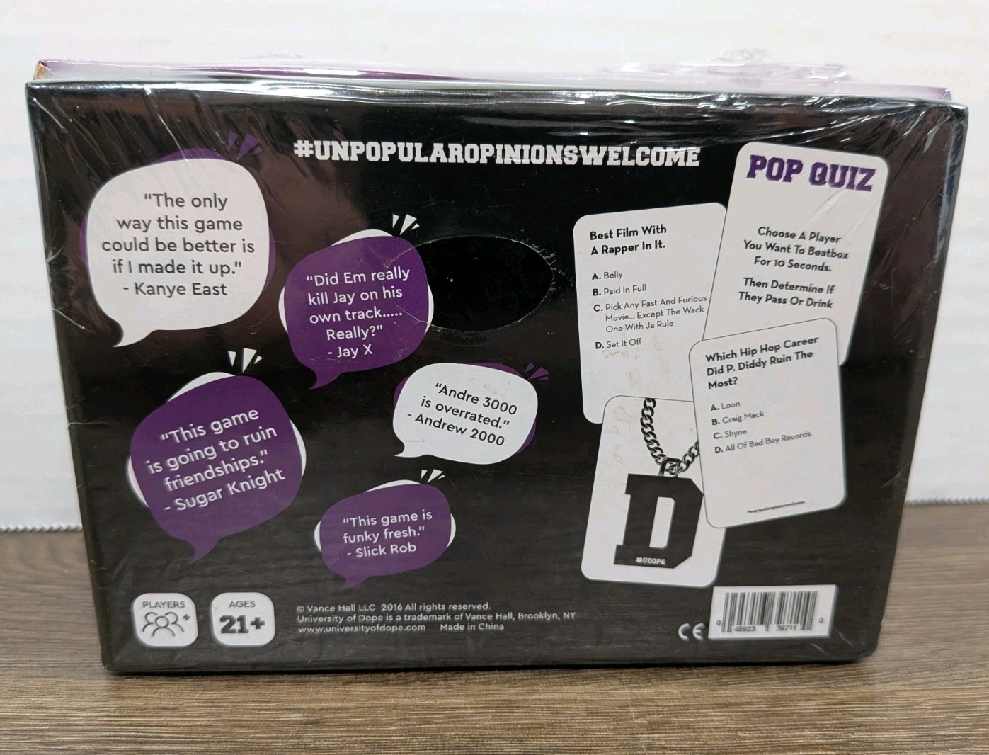 University of Dope A Disrespectful Party Game for Hip Hop Lover Rapper Party NEW