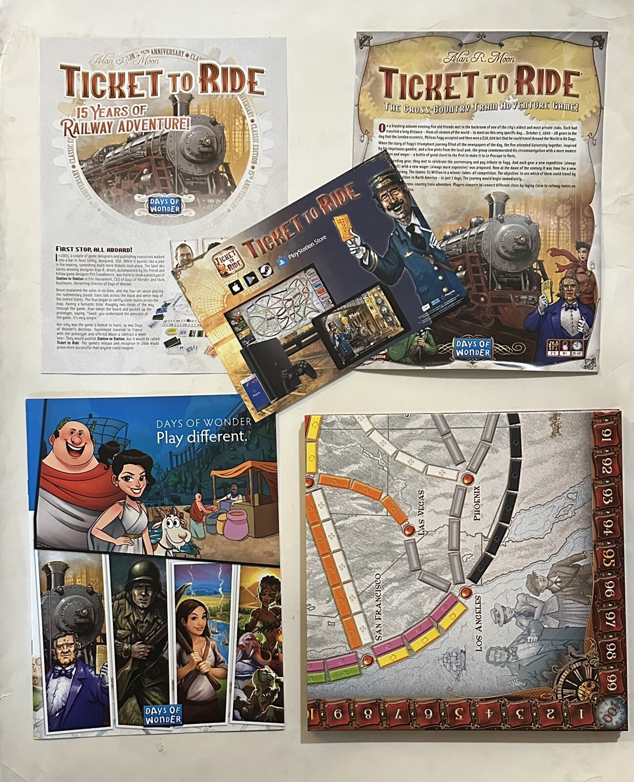 Ticket To Ride 15th Anniversary Edition Special Ed Days Of Wonder Complete NM-