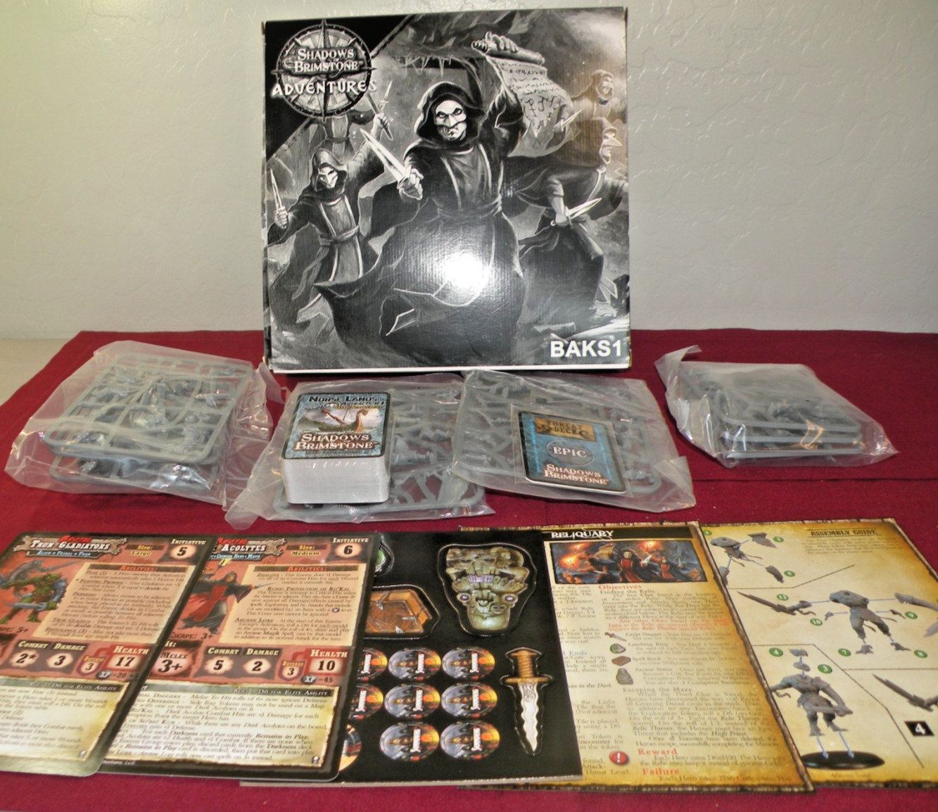 Shadows of Brimstone Kickstarter BAKS1 box Valhalla & Serpent Kings expansions