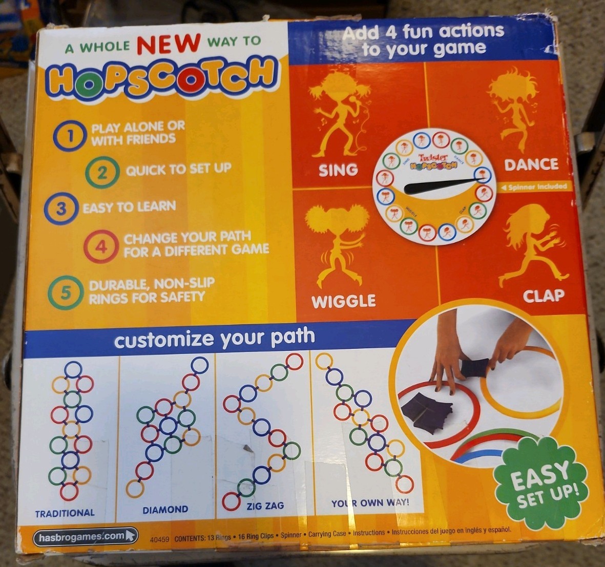 Milton Bradley Twister Hopscotch Active Outdoor/Indoor Play Game