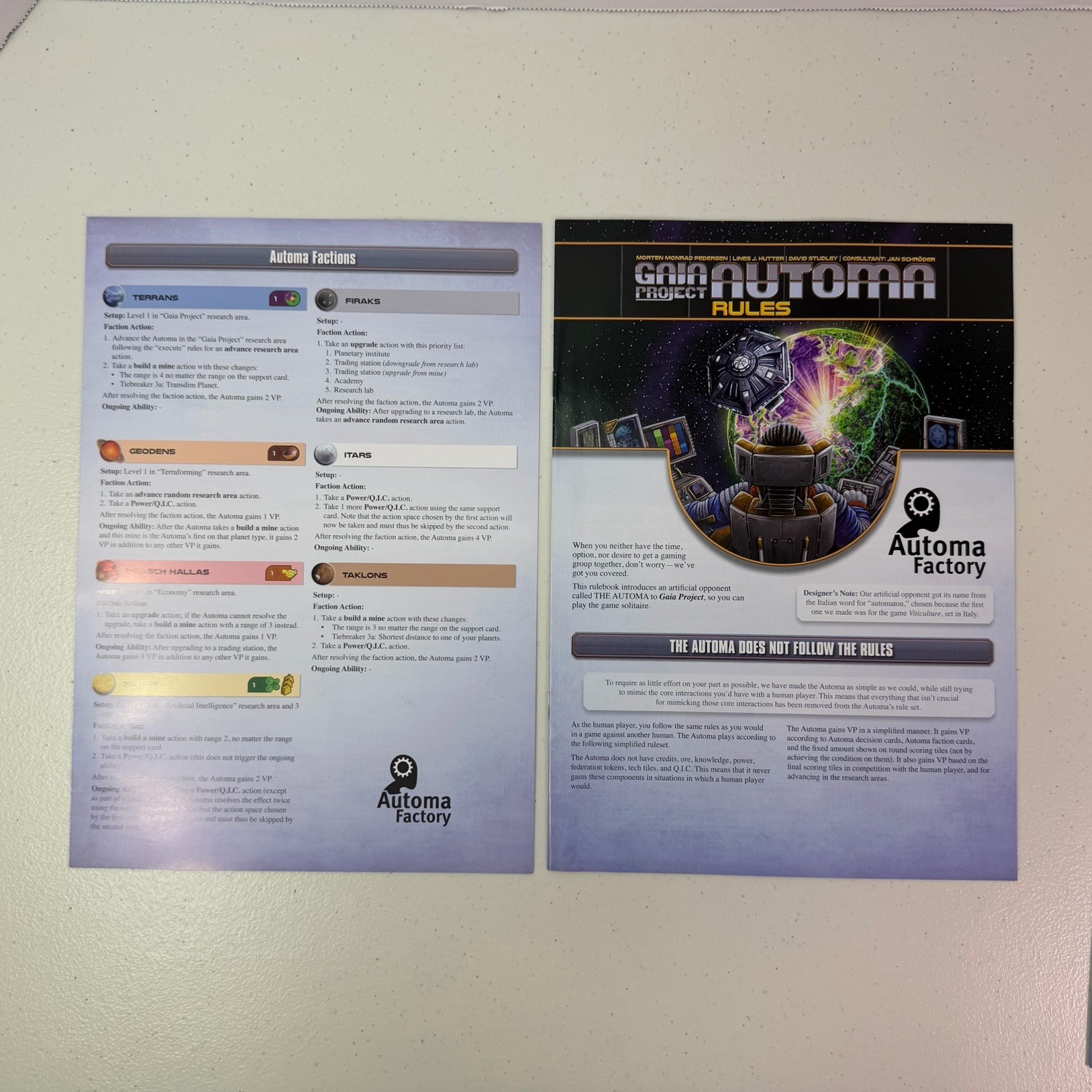 Gaia Project Board Game w/Folded Space Insert & Sleeved Cards COMPLETE