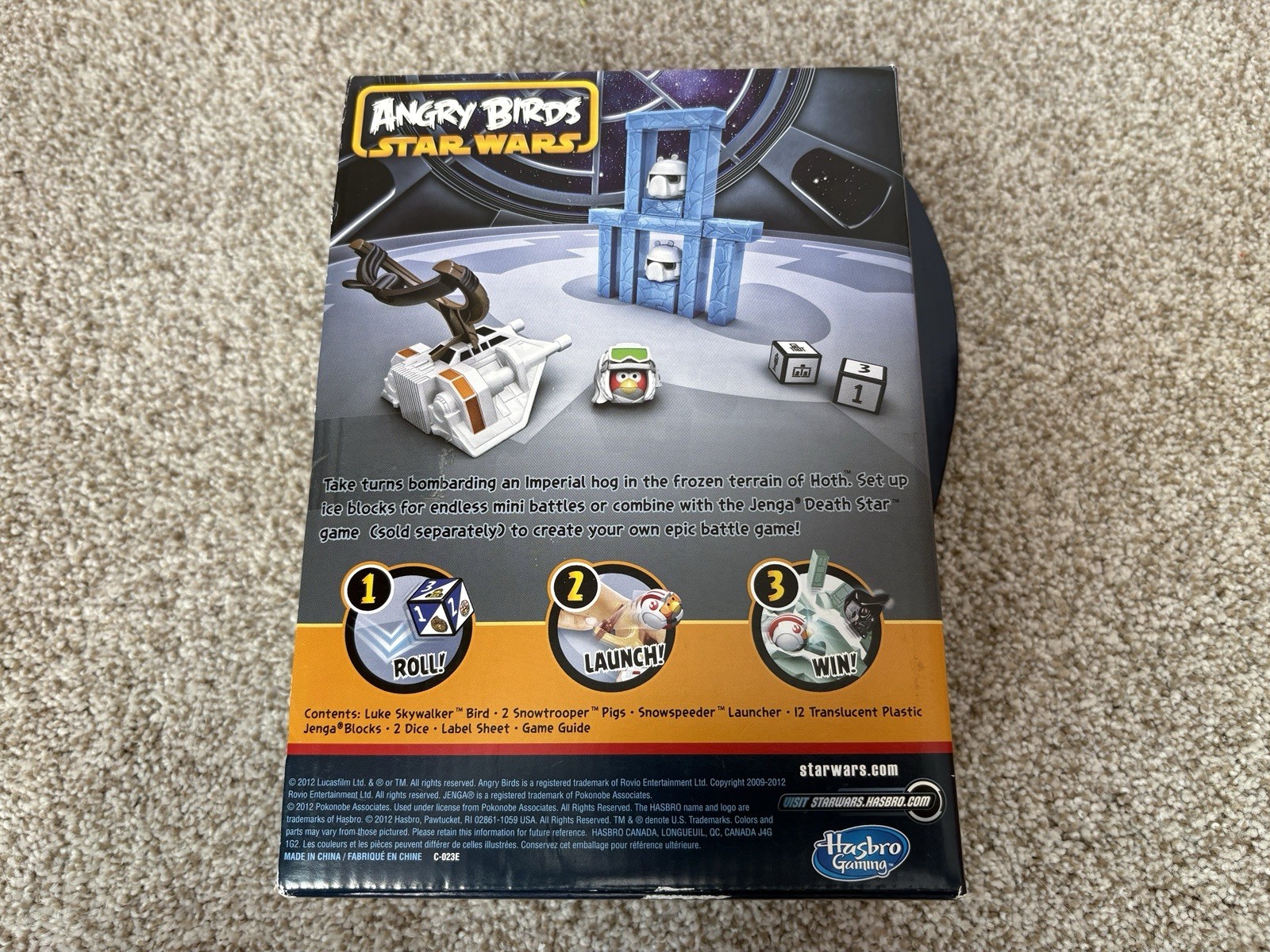 Angry Birds Star Wars Jenga Hoth Battle Game Complete Set Hasbro 2012