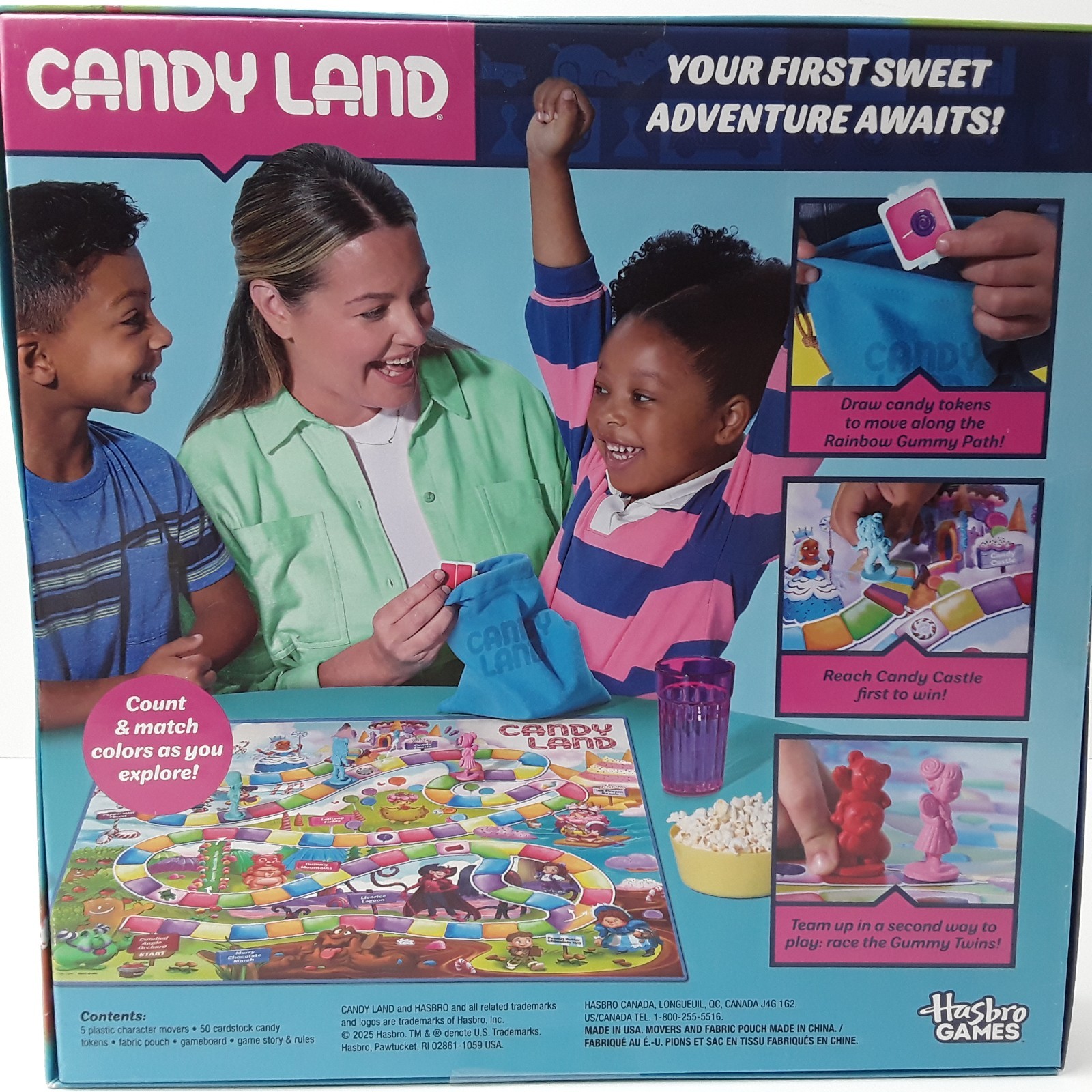 Hasbro Candy Land Sweet Adventures Board Game For 2 to 4 Players 2025 Edition