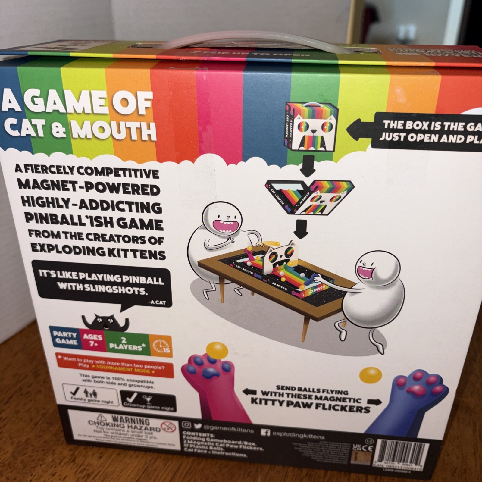 A Game of Cat and Mouth*”Pinballish Family Fun Game”* Ages 7+ New(open Box)
