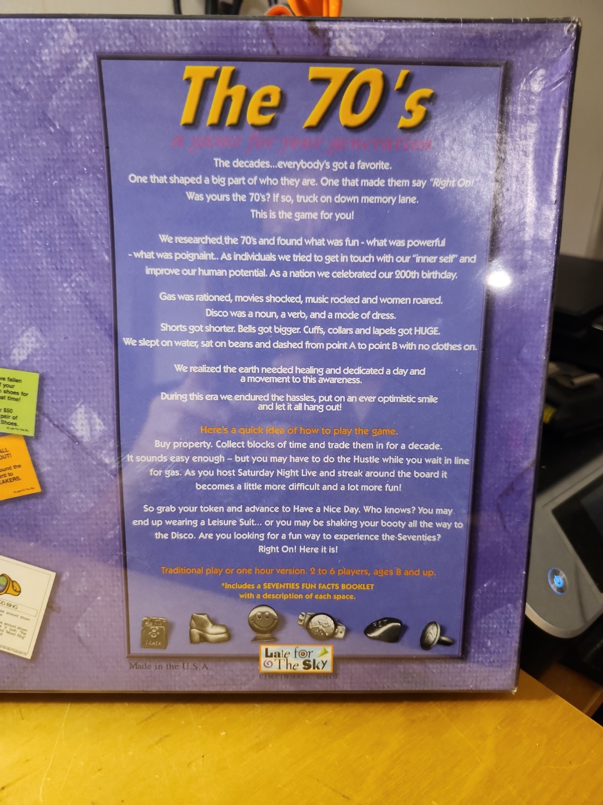 The 70’s Late for The Sky Monopoly Style Game For Your Generation New Sealed NIB