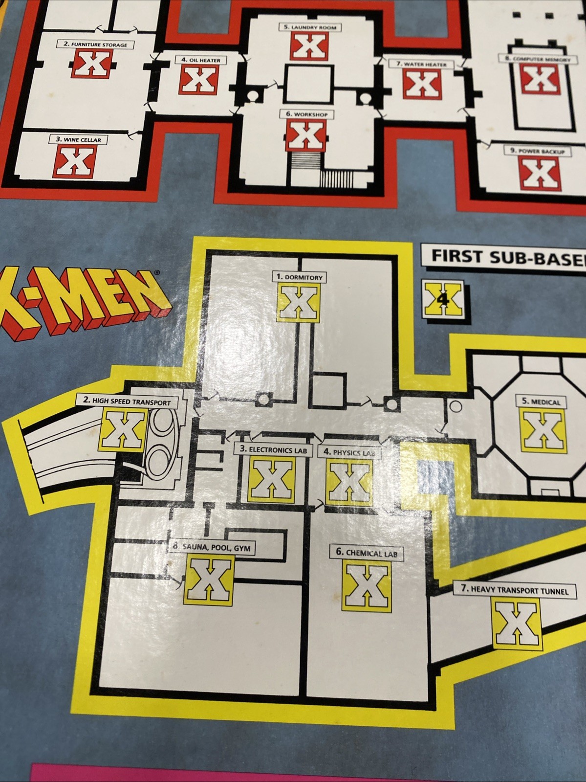 Vintage 1994 X-Men Under Siege Board Game COMPLETE Pressman Marvel w/ 18 Figures