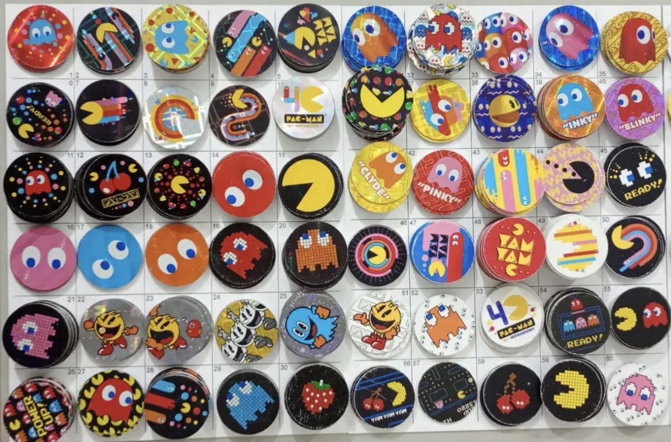 50 Pac-Man Tazos Pogs 2020 Sabritas Complete Set No Repeats Retro Arcade