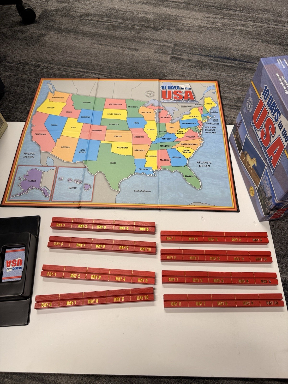 10 Days In The USA Board Game Out Of The Box Publishing 2003 Complete