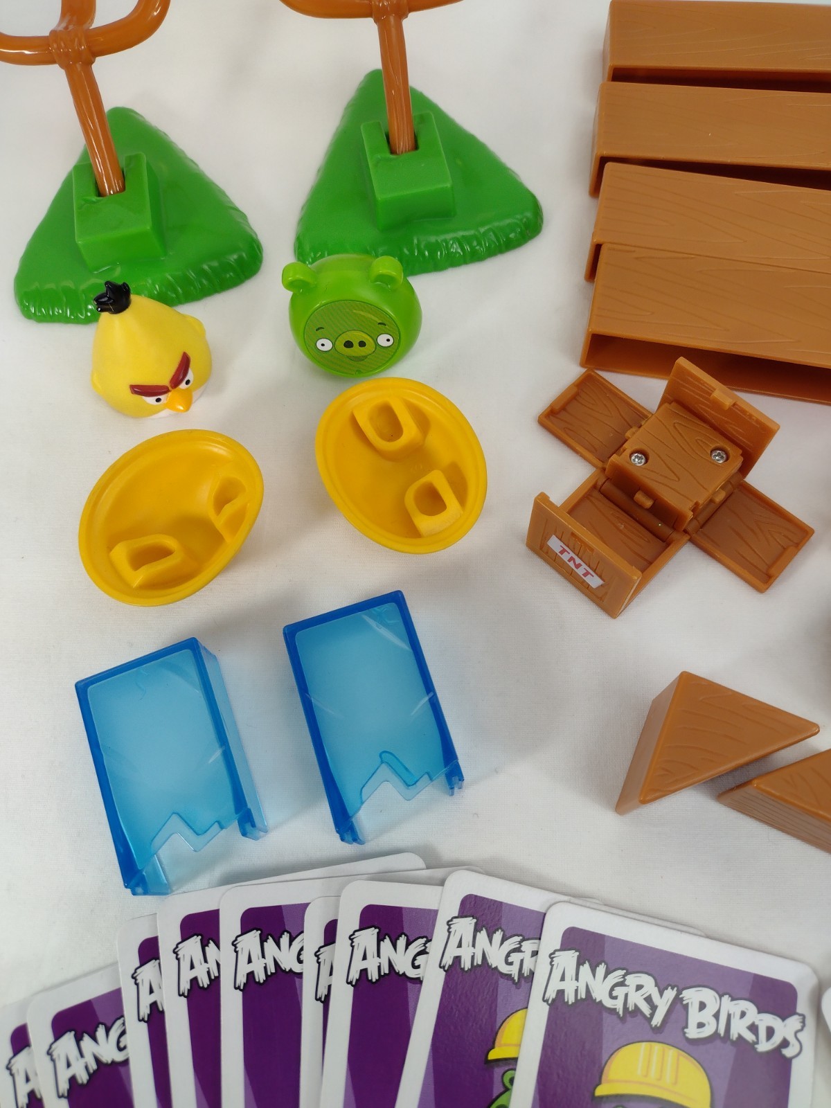 Angry Birds Mega Fling & Knock On Wood Game Pieces Parts Blocks Pig Bird Cards
