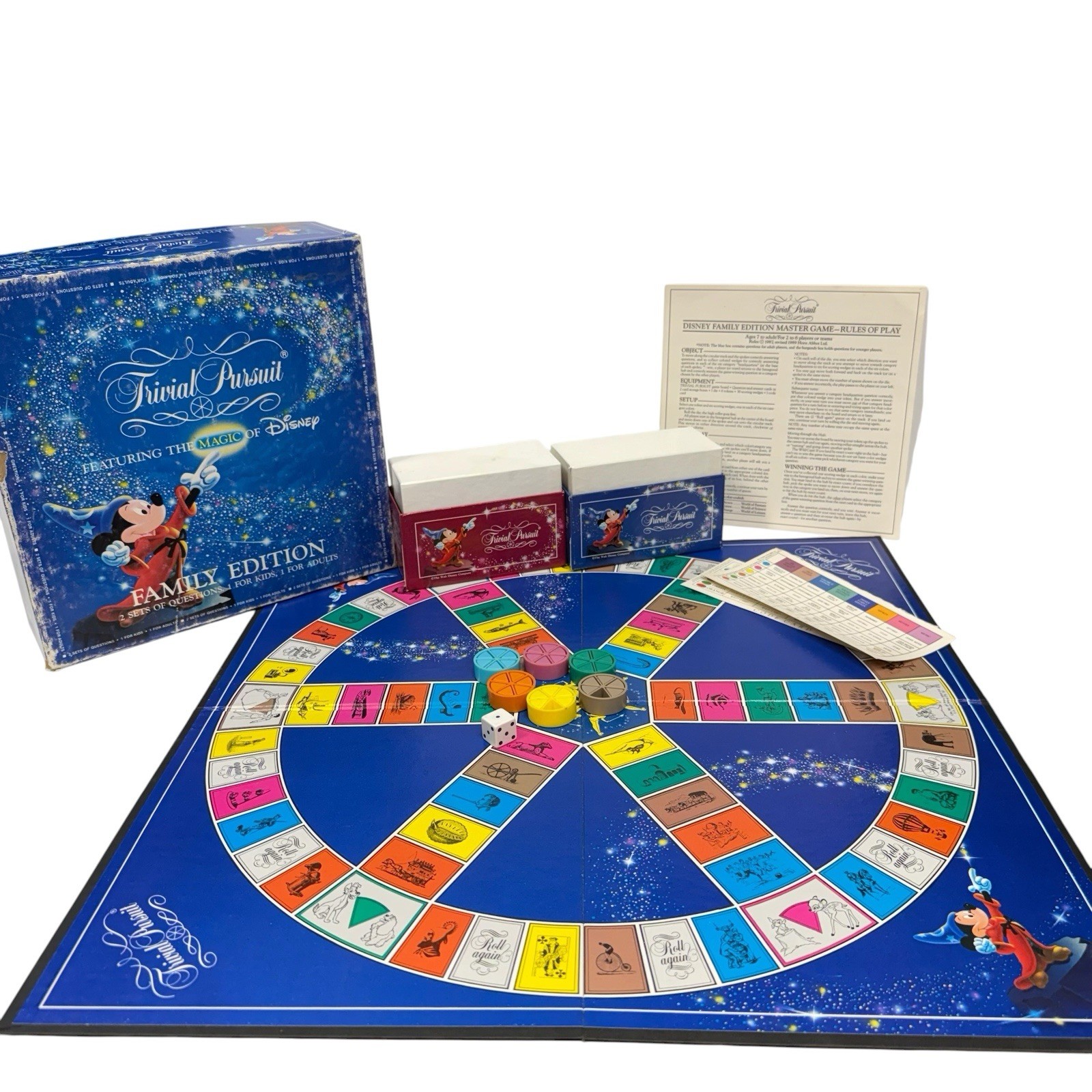Vintage Trivial Pursuit MAGIC of DISNEY Family Edition Master Board Game 1986