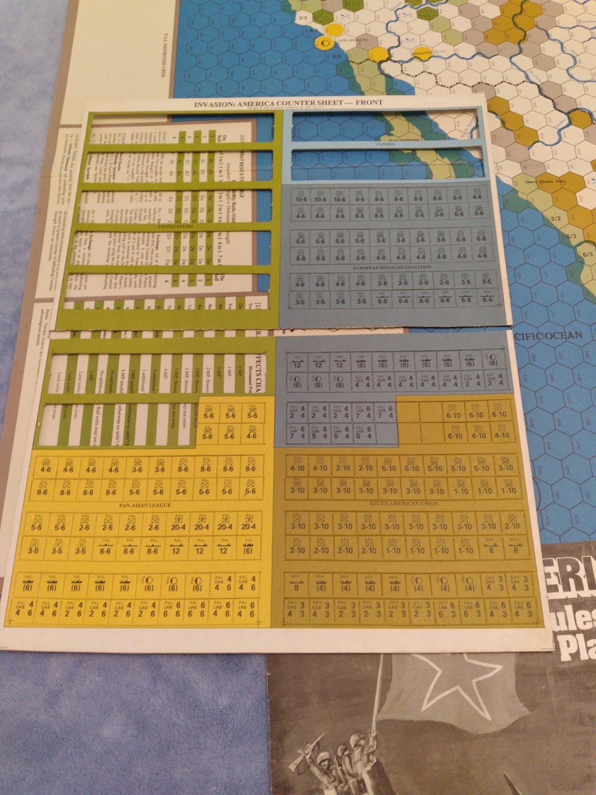 SPI 1976 Invasion America Game Death Throes Of The Superpower Punched READ DESC