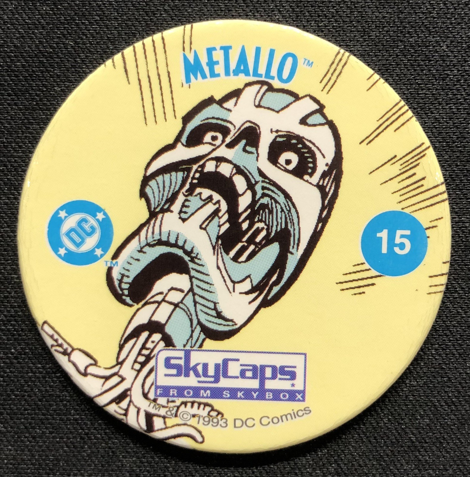 Vintage 1993 Pog – Metallo #15 DC Comics Skybox International Skycaps – Retro