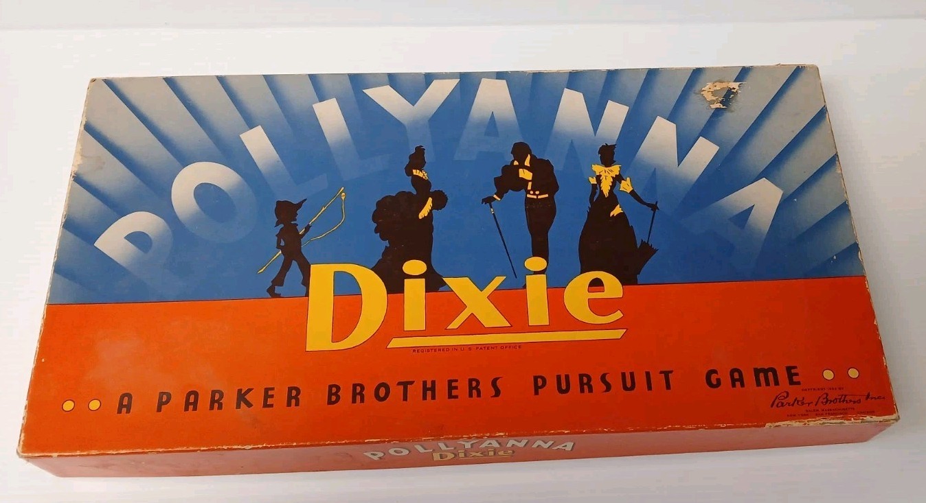 Vintage 1950s Pollyanna Dixie Board Game Parker Brothers Complete In Box