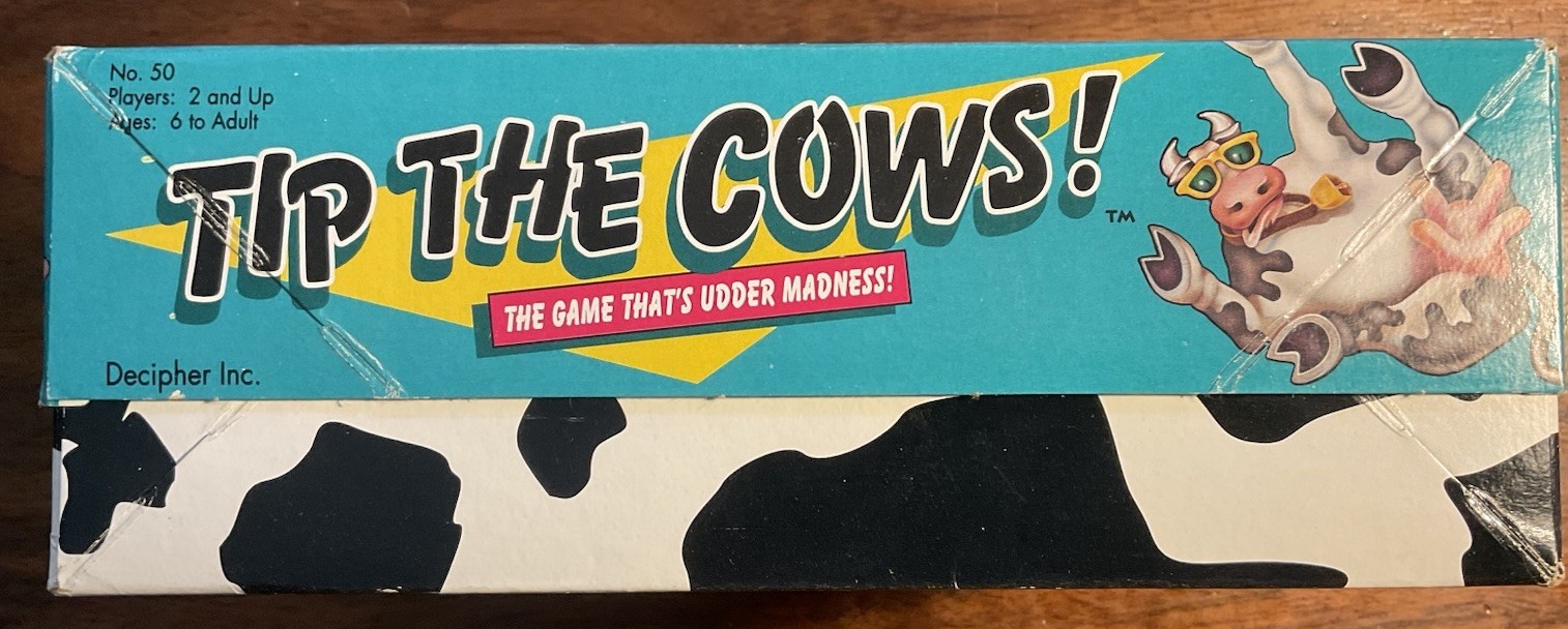 ⭐️Tip The Cows! The Game That’s Udder Madness 1992 Vintage Rare Cow Decipher Inc
