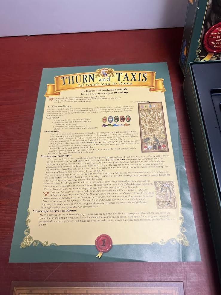 Power and Glory + All Roads Lead to Rome Thurn and Taxis Expansions Rio Grande