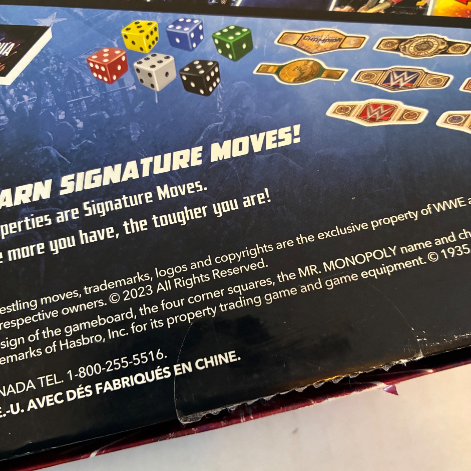 Monopoly WWE WrestleMania Board Game Hasbro Gaming 2023 Complete Edition
