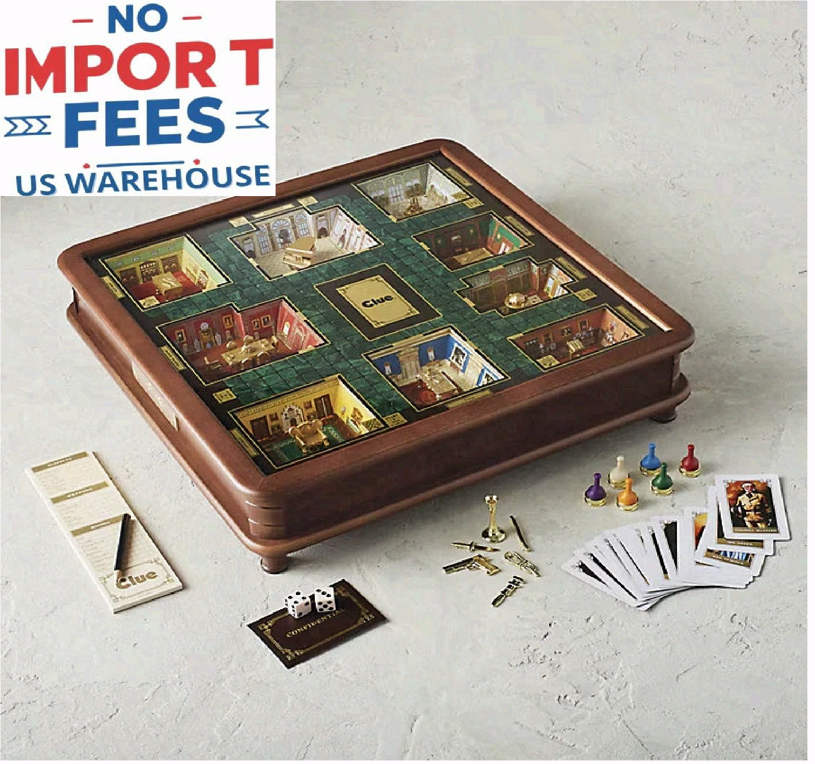 Clue Luxury Edition Wooden Collector’s Board Game Premium SHIP FROM US