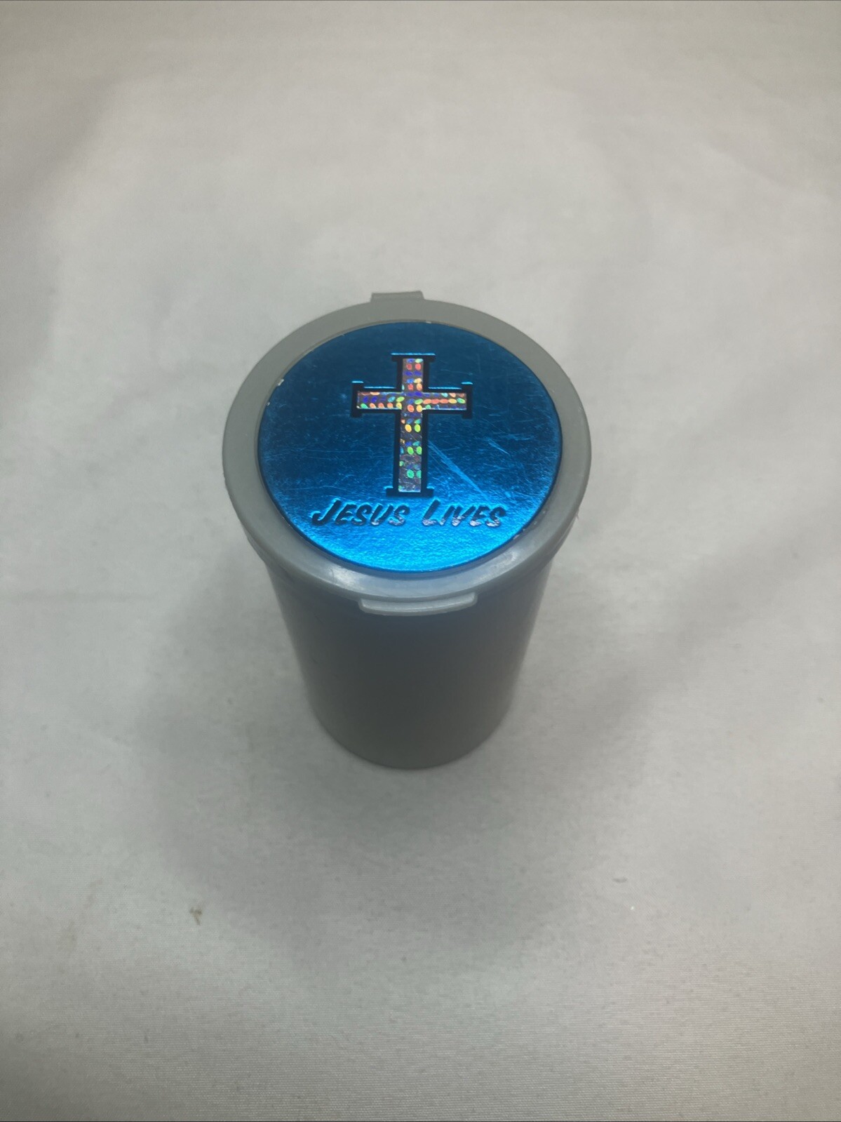 Vintage POGs Lot Of 30 Religious Christian Jesus Milk Caps w/Holder/Container