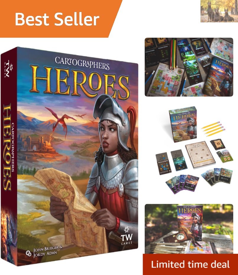 Cartographers Heroes: Map Drawing Board Game for 1-100 Players