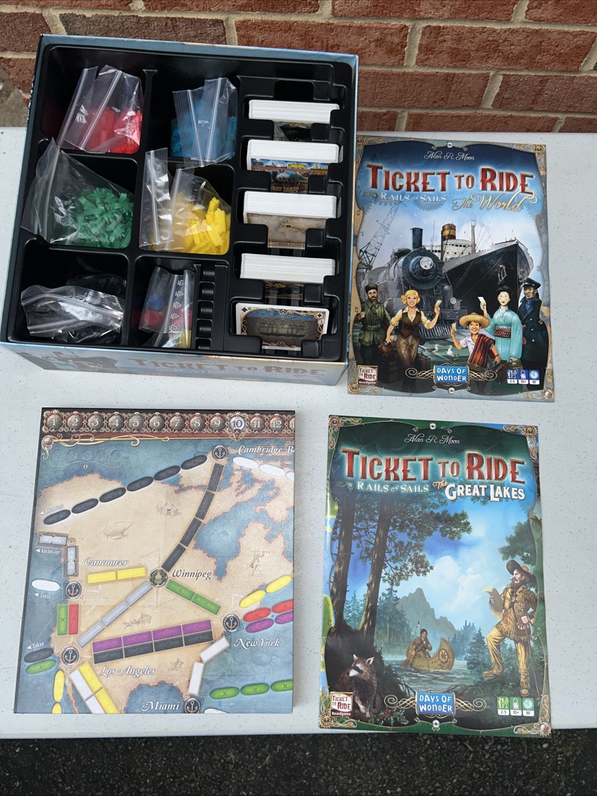 TICKET TO RIDE RAILS AND SAILS BOARD GAME english complete EUC *see all pics*
