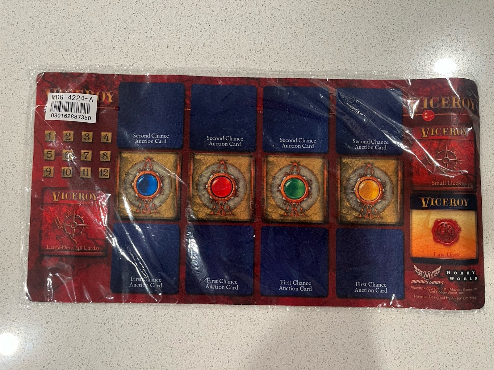 Viceroy Playmat, Kickstarter Limited Edition, 2015 Mayday Games, new sealed