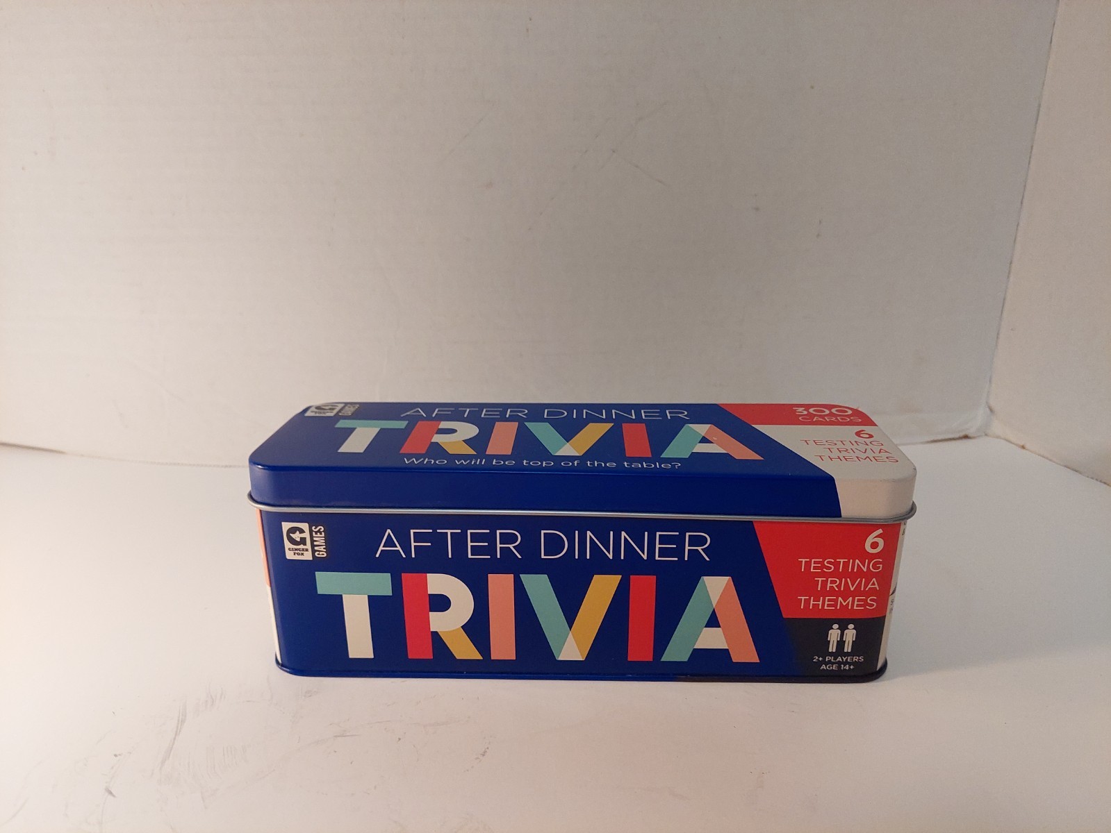 After Dinner Trivia Game 300 Cards 6 Testing Trivia Themes Ages 14+ New In Tin