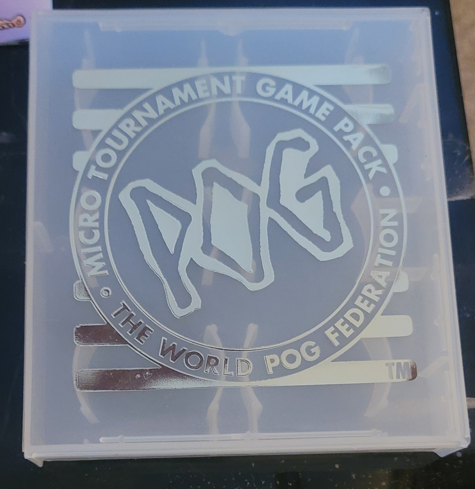 1990 World POG Federation Micro Tournament Case Board Pocket Book WPF Vintage