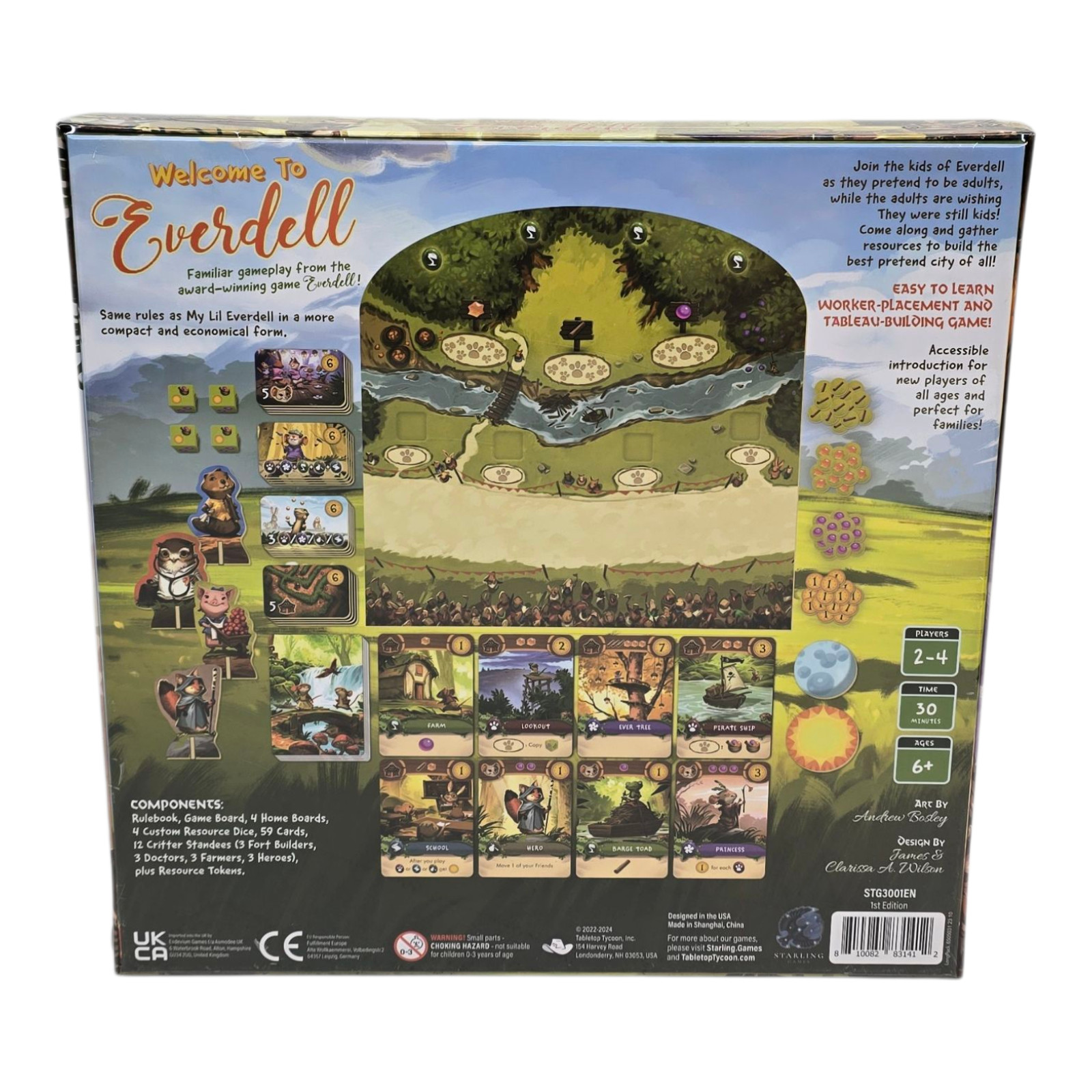 Welcome To Everdell Family Board Game Ages 6 + 2-4 Players Sterling Games NEW