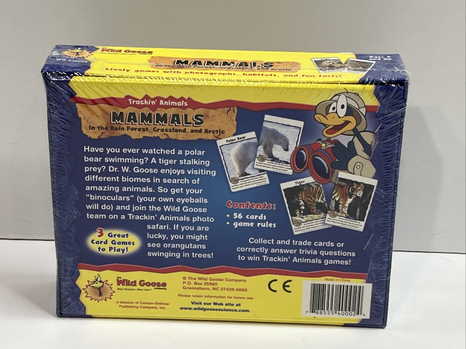 Trackin’ Animals Mammals Trivia Card Game Wild Goose Ages 5 and Up 2-4 Players