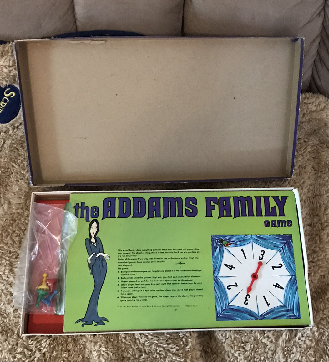 Vintage 1974 Milton Bradley The Addams Family Board Game In Original Box