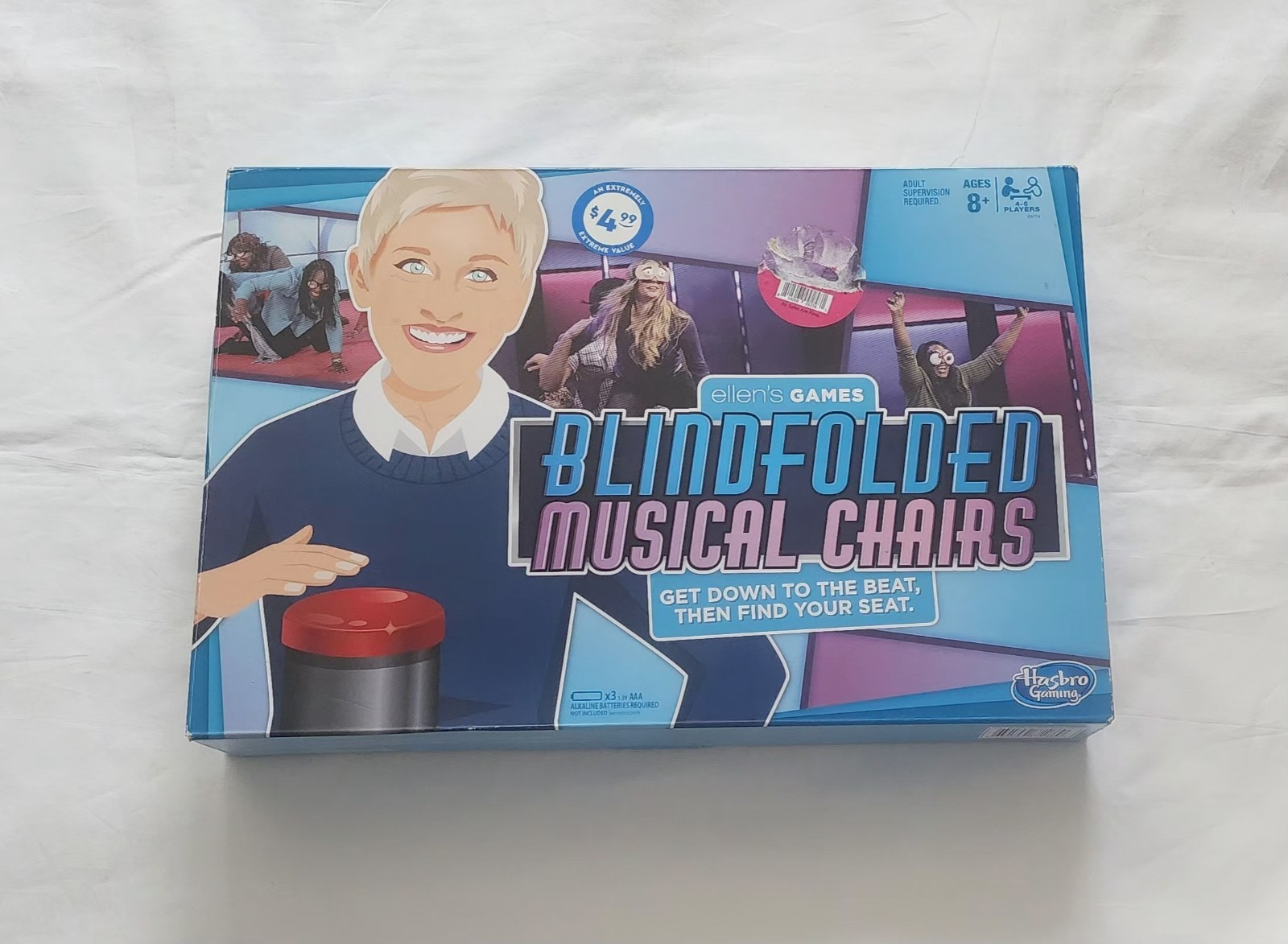 Ellen’s Games Blindfolded Musical Chairs Game, 4-6 Players