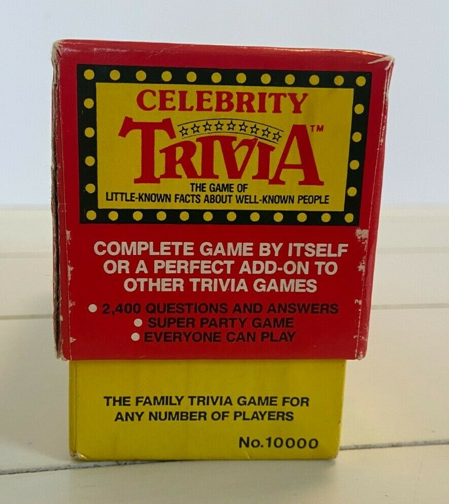 Celebrity Trivia Facts Card Game Nostalgia Lane