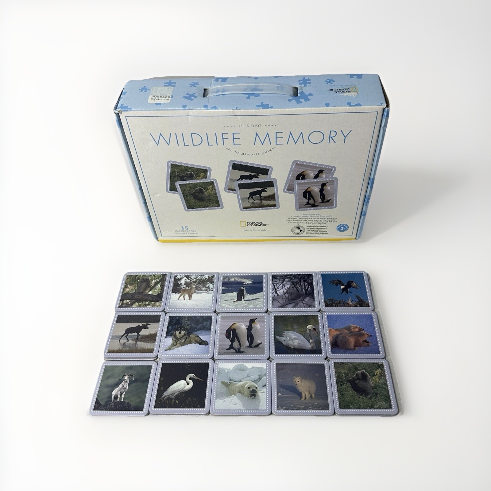 Pottery Barn Kids National Geographic Wildlife Memory Game 2011 Complete PBK