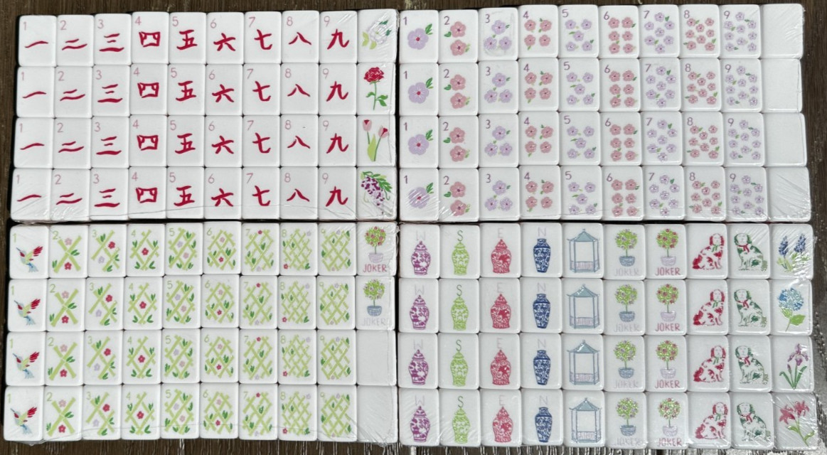 PASTEL PURPLE 4 Layer Acrylic Mahjong Tiles American Set 160 Tiles US SELLER!