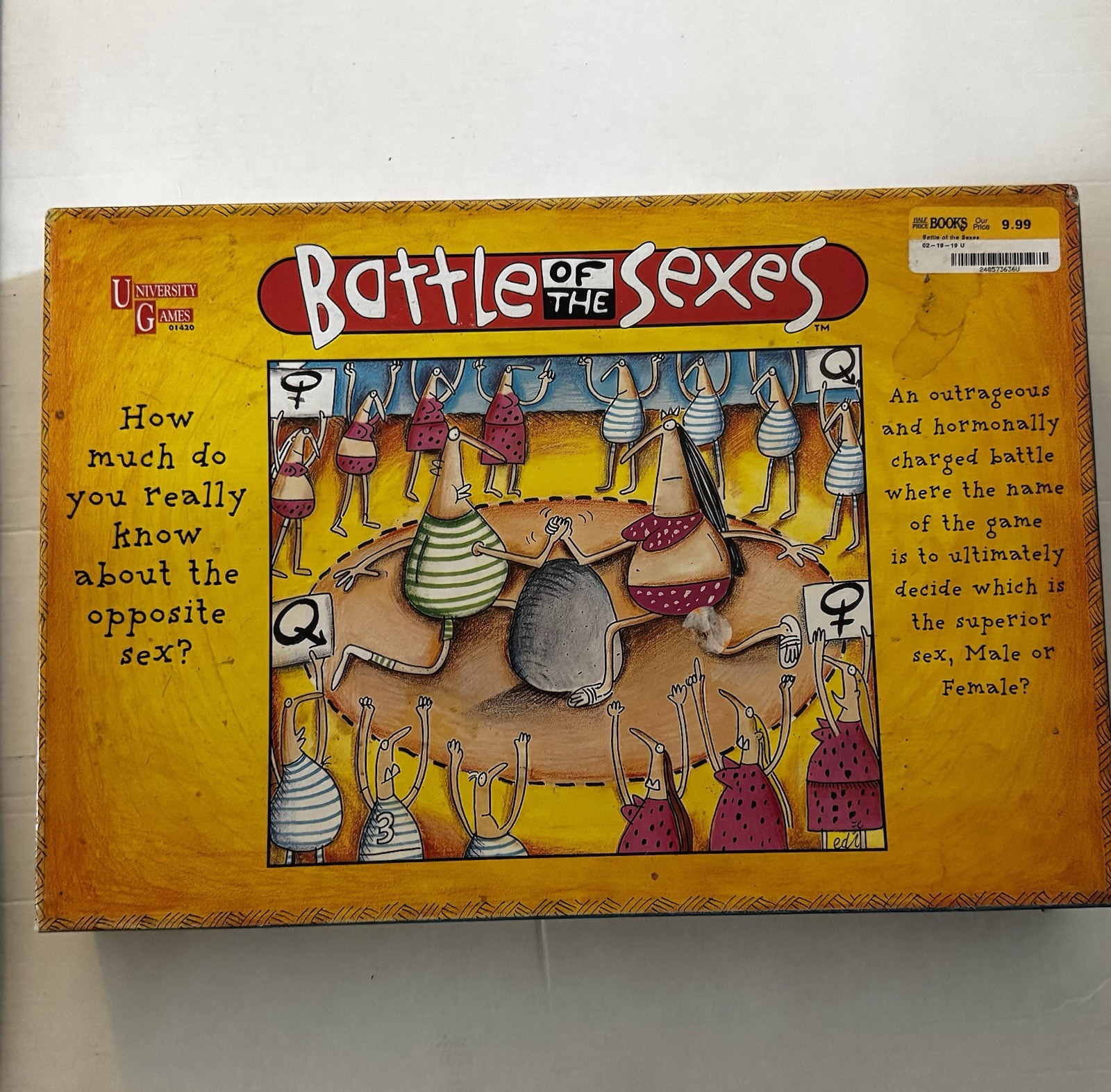 Battle Of The Sexes Board Game 1997 University Games Complete Adult Trivia