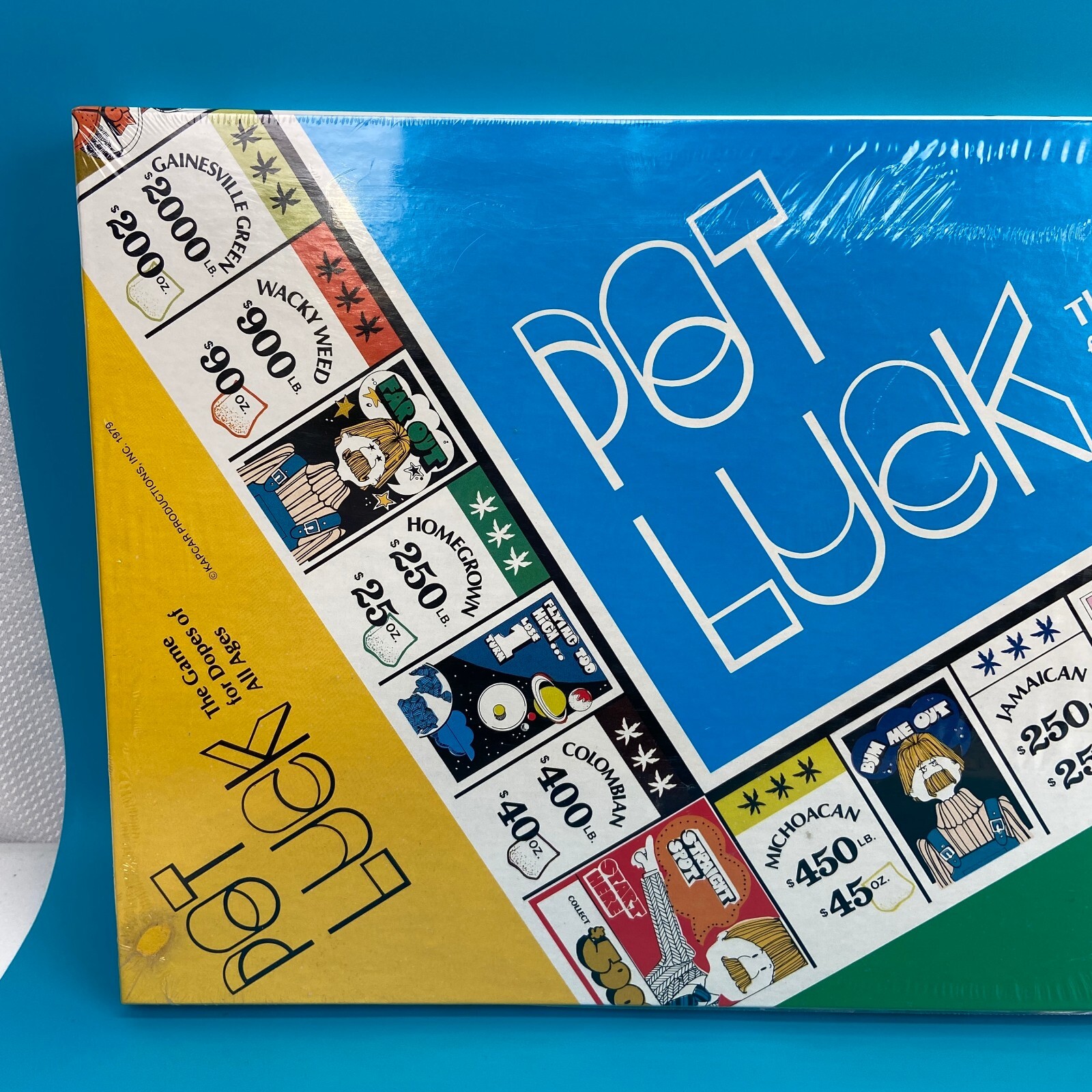 Vintage Rare POT LUCK Board Game 1979 Kapcar Monopoly Cannabis Weed NEW SEALED!!