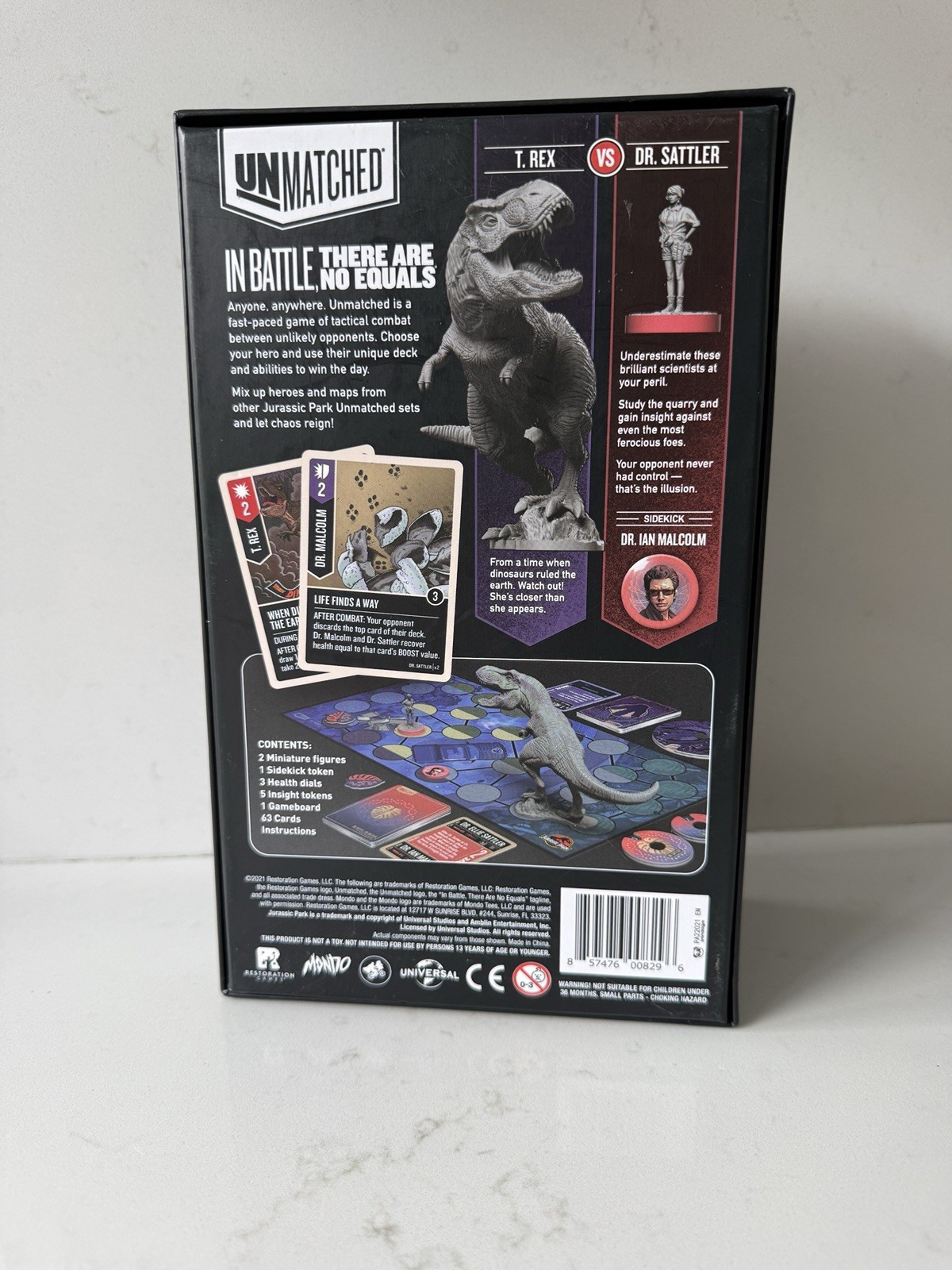 Restoration Games – Unmatched: Jurassic Park – Dr. Sattler VS T.Rex – COMPLETE!