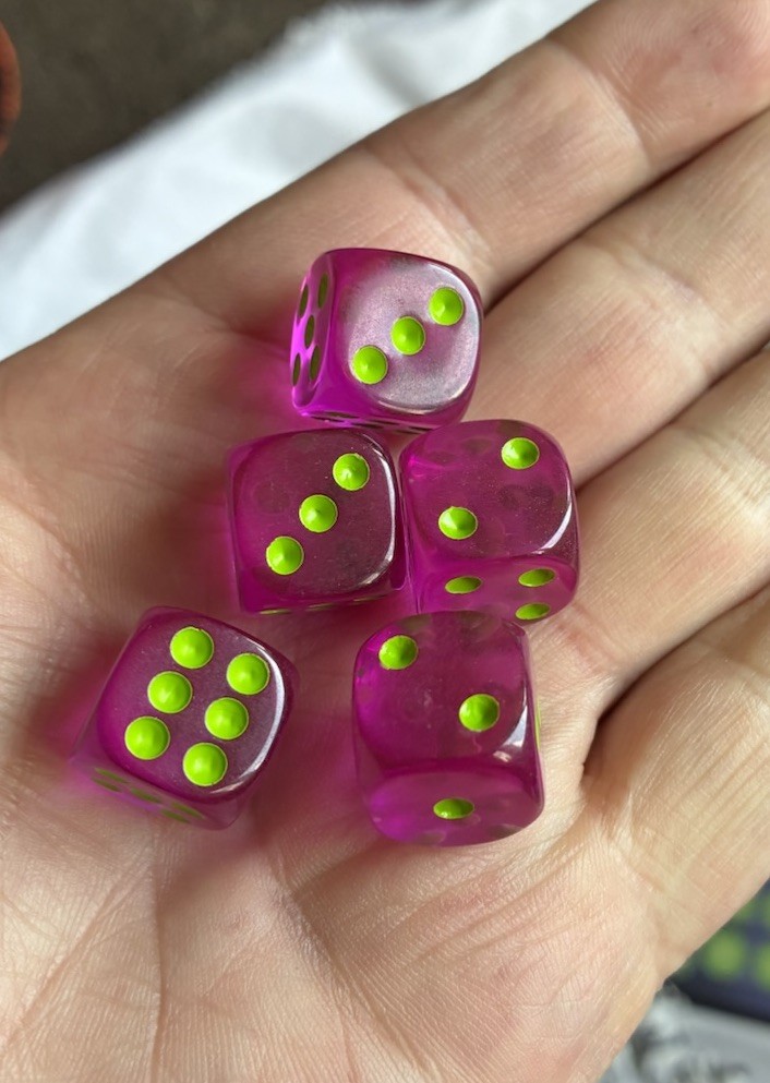 Cosmic Dice Game Playroom Purple Dice Adorable Plastics Cows Toy Board Farm