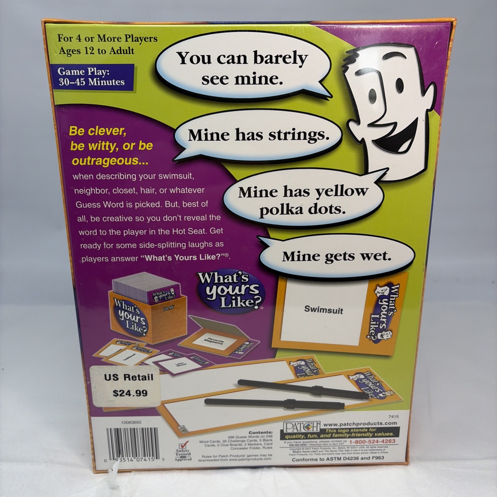 WHAT`S YOURS LIKE? THE CLEVER WITTY OUTRAGEOUS GAME NEW SEALED In Original Wrap