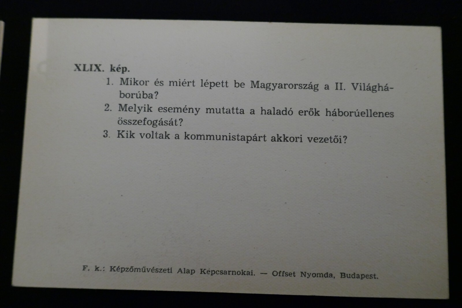 1950’s Rare Vintage Hungarian Budapest Hungary History Memory Game Flashcard Art