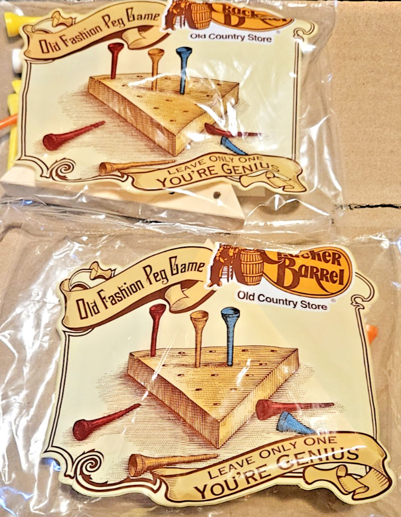 Cracker Barrel Peg Game “EG-NO-RA-MOOSE” 2 Pack Read Description