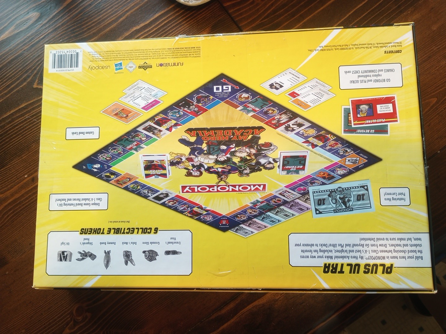 MONOPOLY MY HERO ACADEMIA, ANIMEE, COMPLETE, 2019 BOARD GAME, 6 TOKENS