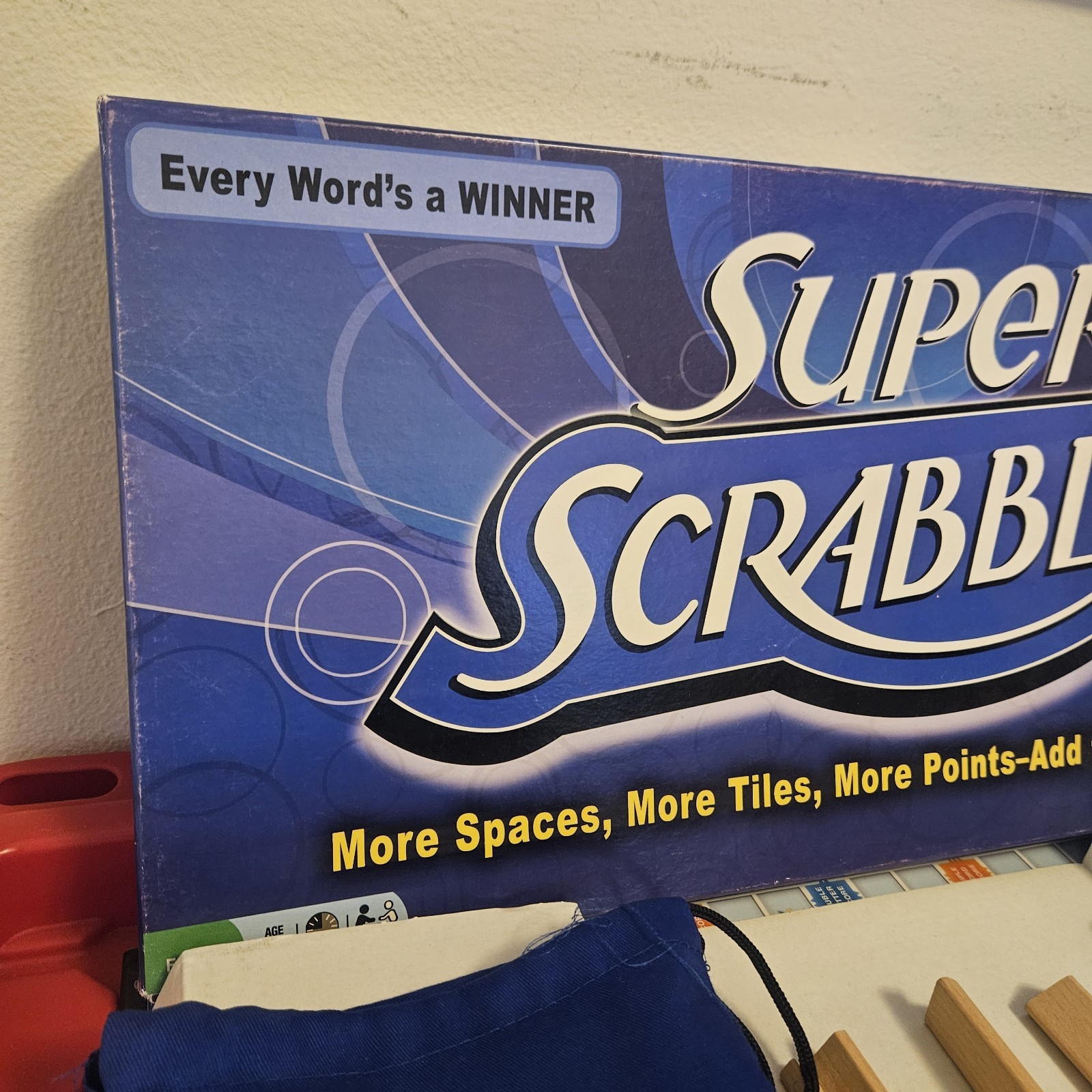 Super Scrabble Board Game – 2011 – 200 Tiles – (No Instructions)