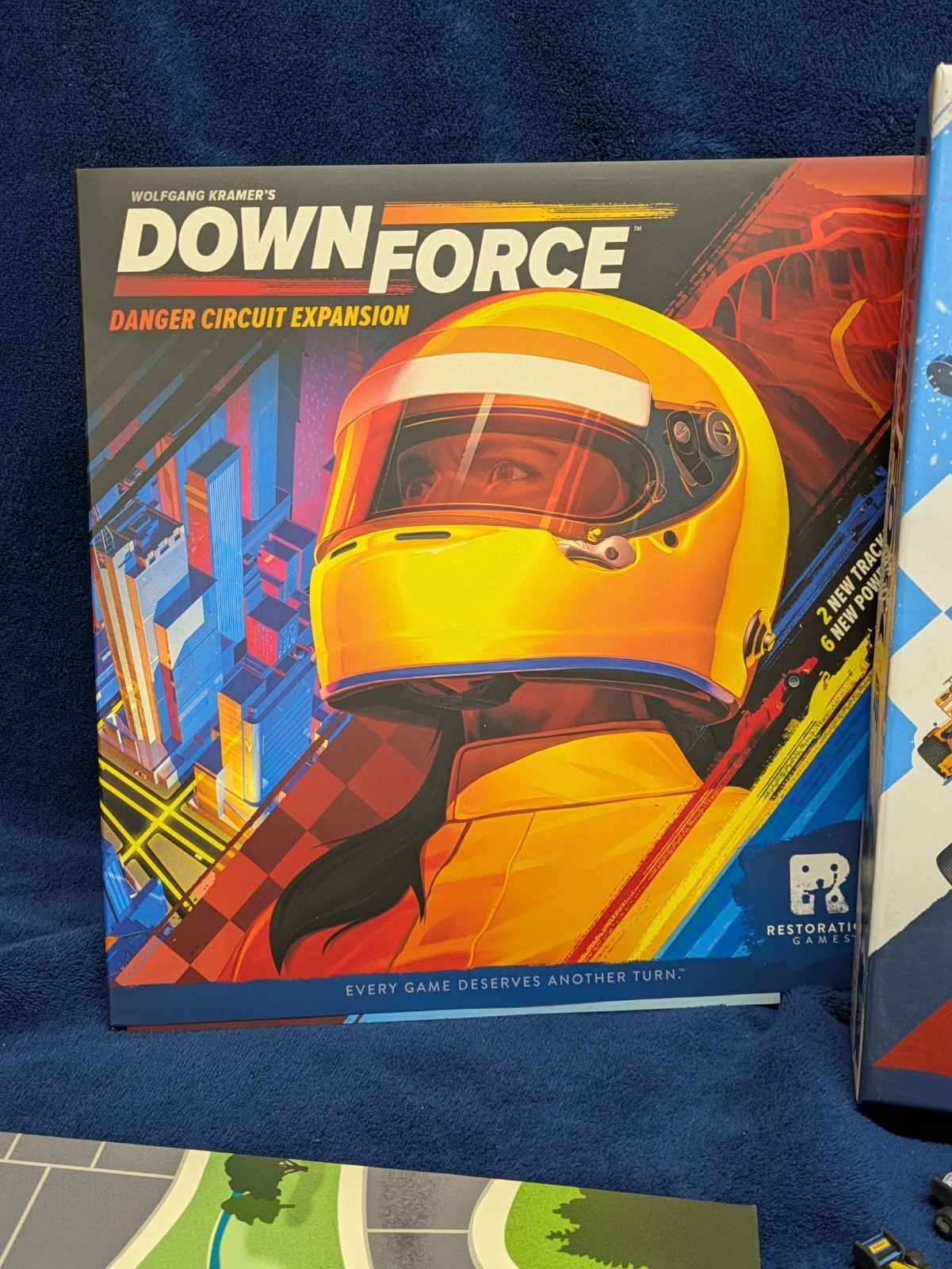 Downforce Racing Board Game with Danger & Wild Ride Expansions COMPLETE